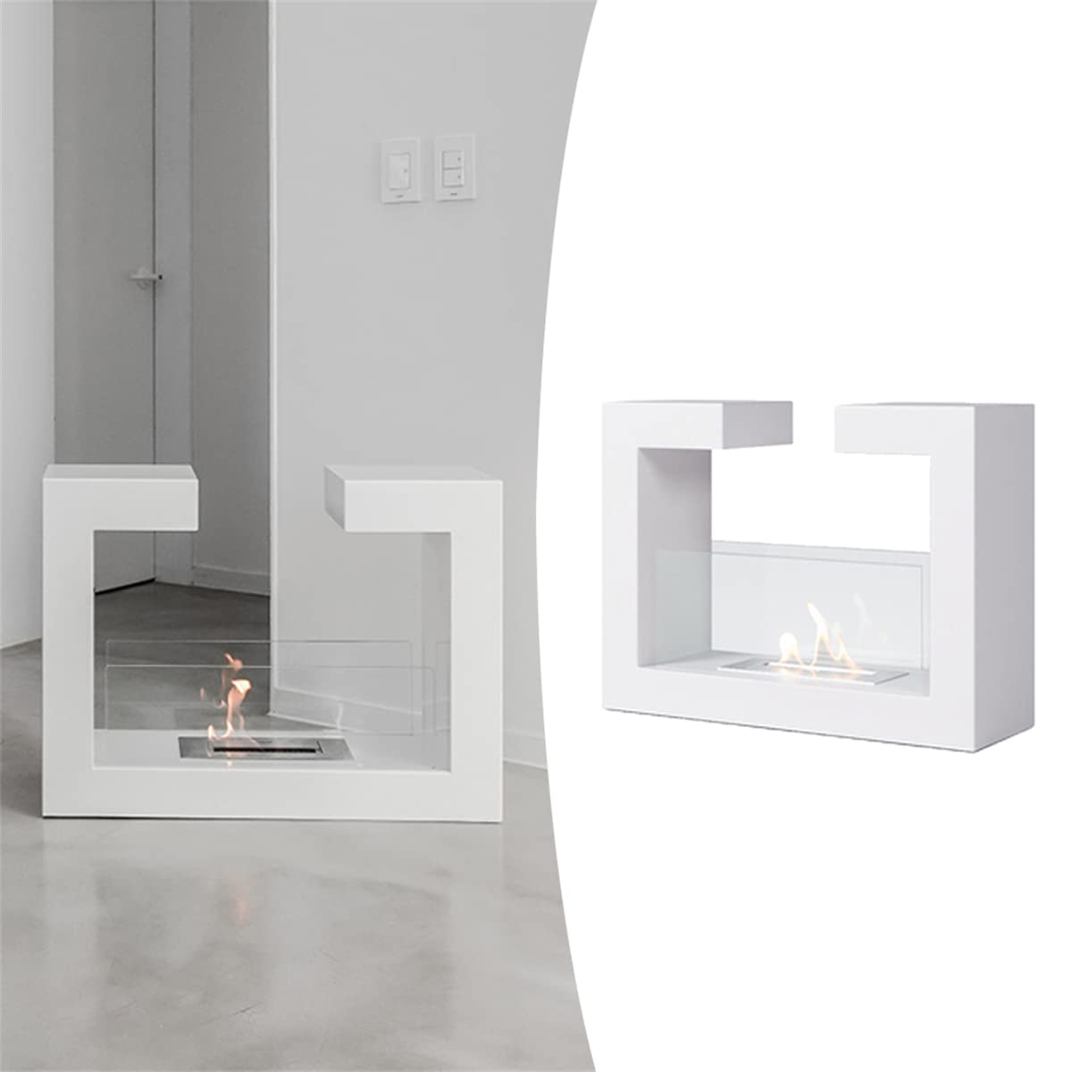 Buy Table Top Fire Pit, Portable Alcohol Fireplace Outdoor Real Fire