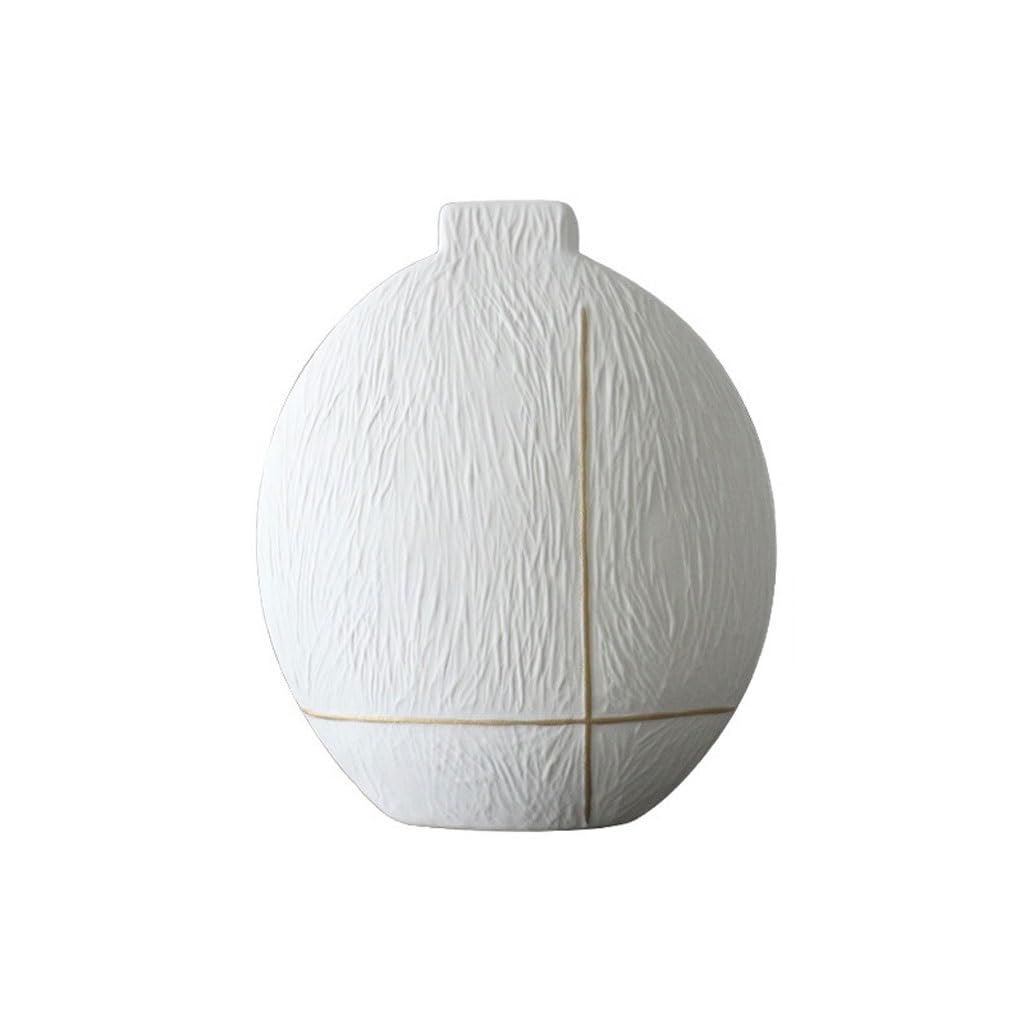 Gfhtrely A Vase Nordic Handmade Home Ceramic Vase Porch Living Room Flower Rrangement Large Flower Vase Ornaments Flower(B)