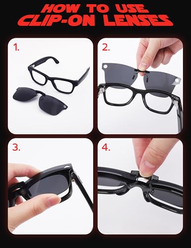 Polarized Clip-On Sunglass for Ray-Ban Meta Wayfarer RW4008 (Size 53-22)- UV Protection - Universal Fit for Men & Women3