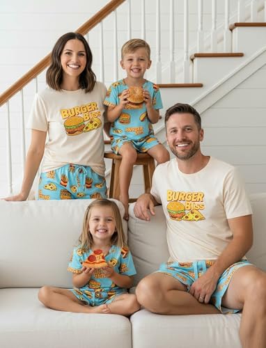 Image of PATPAT Family Matching Short Sleeve Pajama Sets - Perfect for Family Photos & Holiday Celebrations
