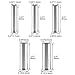 Baomain 500-Pack AWG 22/20/18/16/14 Long: 8mm Copper Crimp Connectors – Non-Insulated Ferrule Pin Terminals