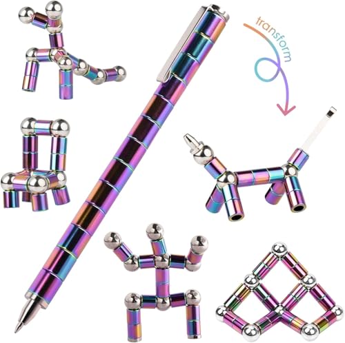 Image of Magnetic Pen, Fidget Pen, Decompression Magnetic Toy Pen, Gift for Teenage Boys, Best Gift for 8-12 Years Old, Novelty Toy Gift for Kids or Friends (Rainbow)