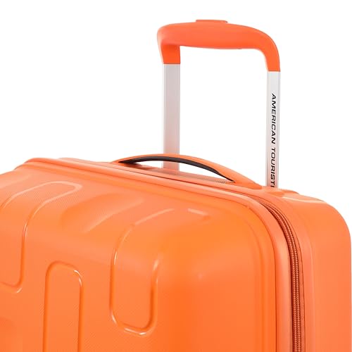 Image of American Tourister Ivy 2.0 | Small Size Cabin Trolley Bag (55 cm) | 360 8 Wheel Travel Luggage | Hard Case Polypropylene (PP) Suitcase | Combination Lock | Tan Orange