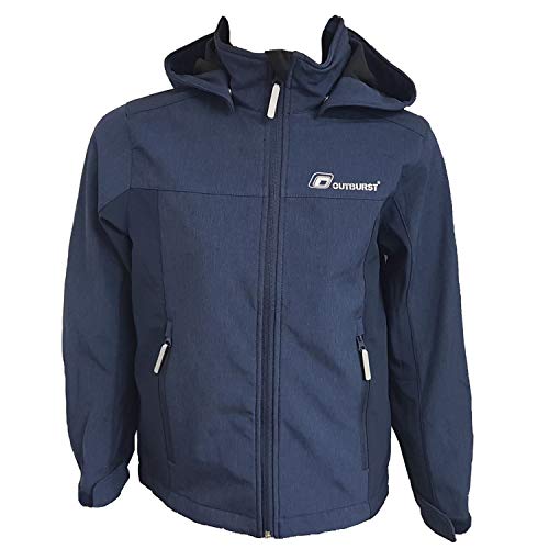 Preisvergleich Produktbild Outburst - Jungen Softshelljacke Regenjacke Winddicht und Wasserdicht 10.000mm Wassersäule, dunkelblau - 8423202, Größe 140