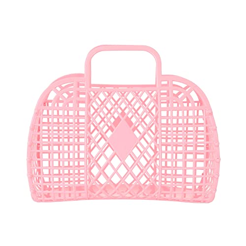 pink jelly purse - Girls Jelly Purse, Women’s Plastic Tote Bag, Jelly Bag Purse For Little Girls (Light Pink)