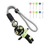 YUVKIN Bambola Voodoo con Aghi | Alto 7 cm | Medicamento Scherzoso | Regalo da Ufficio per Colleghi, Colleghe, Capo | Antistress | Addio