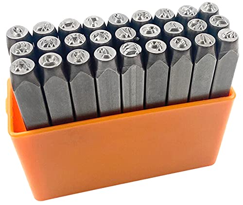 レザークラフト ポンチ 刻印 ハンドメイド アルファベット 大文字 小文字 数字 英語 打刻印 銅板 真鍮板 アルミ版 指輪