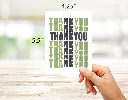 Image of Small World Greetings Cross Thank You Cards 12 Count - Blank Inside with Envelopes - A2 Size (5.5 inchx4.25 inch) - Church Events, Baptisms, Confirmations, First Communion, and More