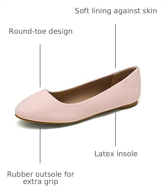 Image of DREAM PAIRS Women's Sole-Simple Ballerina Walking Flats Shoes