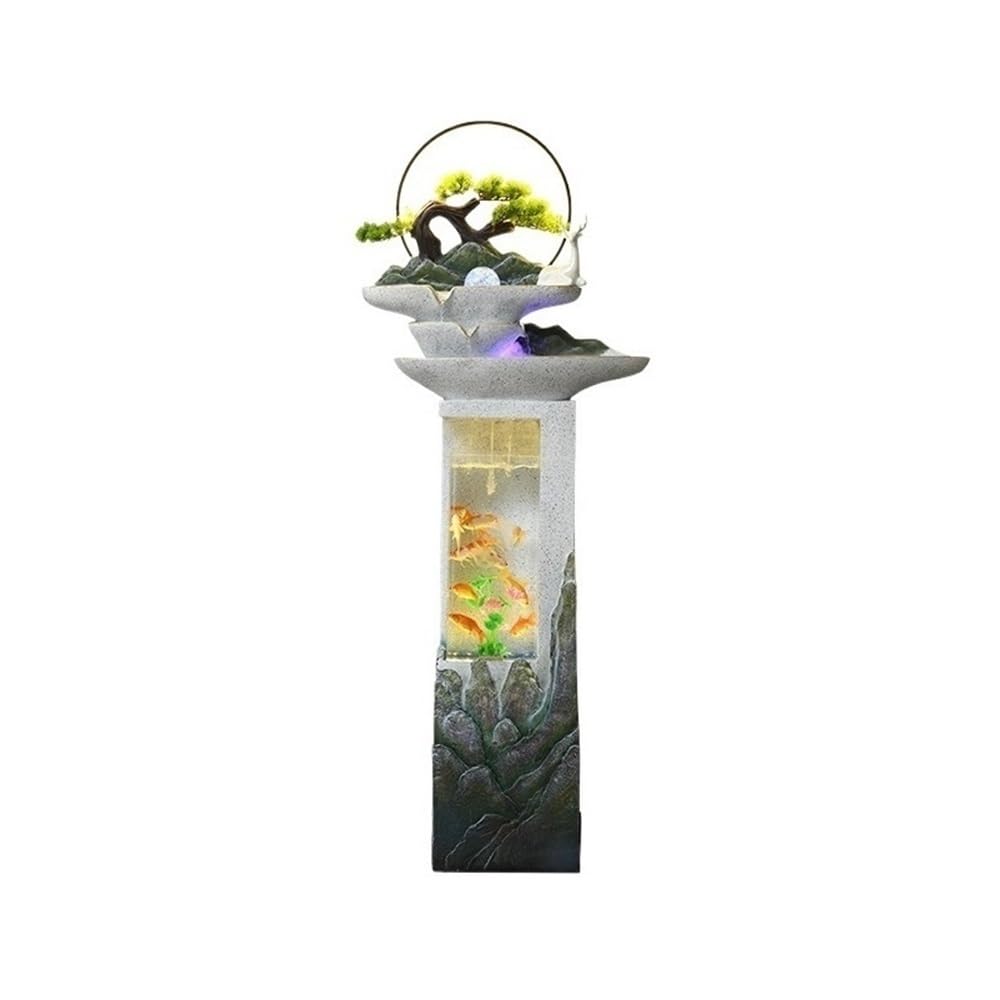 Garden Modern Luxury Rockery, Circulating Water Fish Tank Attracting Wealth, Feng Shui Fountain, Living Room Entrance Decoration Pond