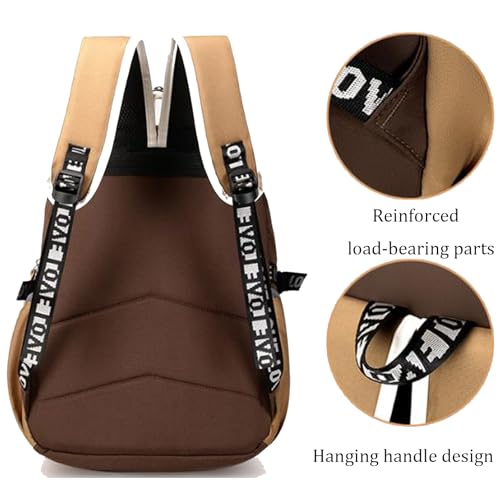 Capybara Backpack Set, Capybara Backpack for Girls, Funny Cartoon Backpacks with Lunch Bag and Pencil Case (Black)3