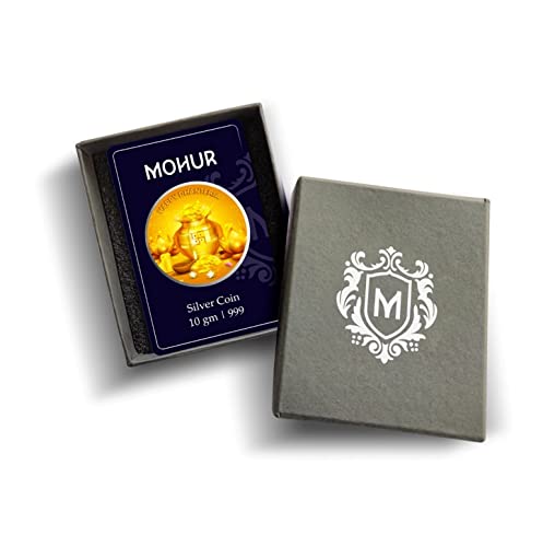MOHUR Silver Coin 10 Gm, Happy Dhanteras Colored Pure Silver (999) - Image 5