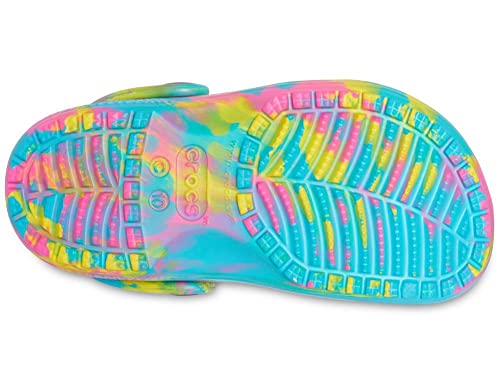 Image of Crocs Kids' Classic Marbled Tie-Dye Clogs