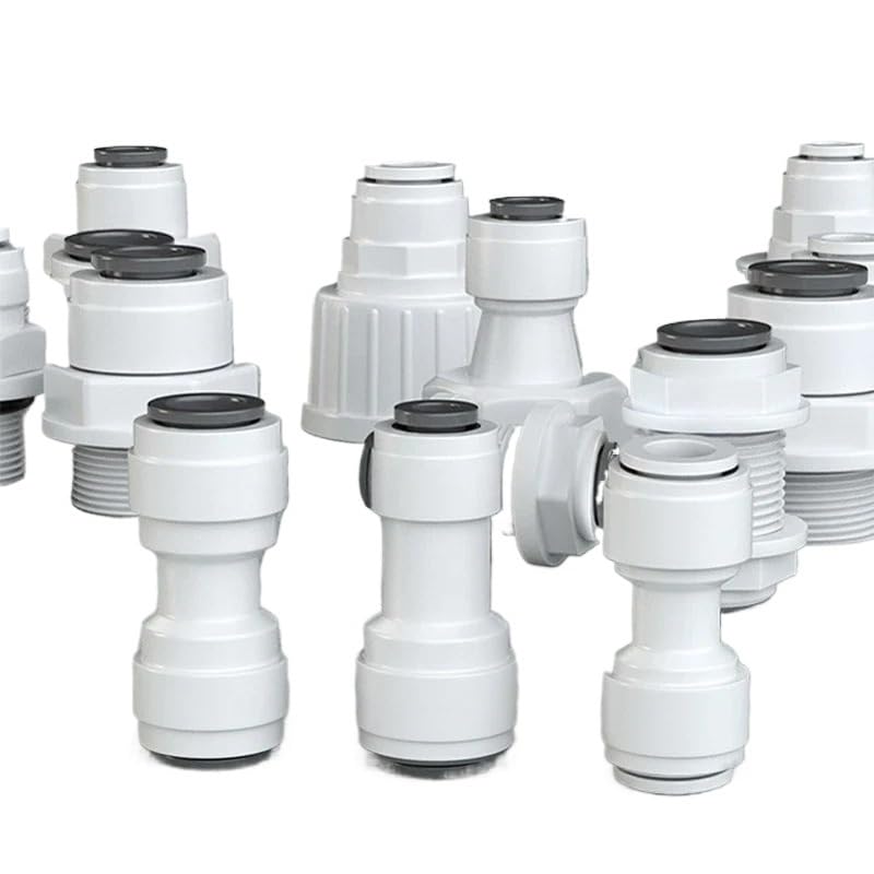 Accesorio rápido de agua for ósmosis inversa, manguera de 3/8", conector de acoplamiento con rosca macho-hembra de 1/2", filtro de agua, piezas de ósmosis inversa(JSQMK005,50 pcs)
