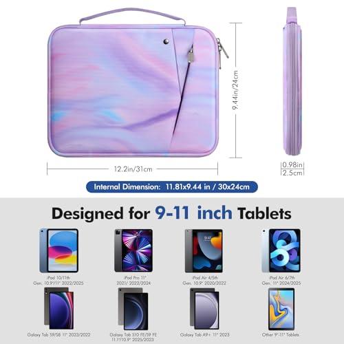 Image of MoKo 9-11 Inch Tablet Sleeve Carry Case Padded Protective Bag with Handle