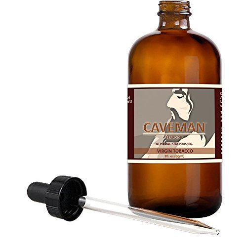 Caveman Aceite de barba de tabaco virgen, acondicionador sin enjuague, 2 onzas, madera de cedro, tabaco, botella de vidrio con cuentagotas Caveman Aceite de barba de tabaco virgen, acondicionador sin enjuague, 2 onzas, madera de cedro, tabaco, botella de vidrio con cuentagotas