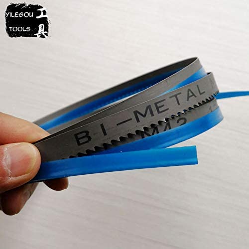 Ubersweet® 2 Pieces 1511 * 13 * 0.6mm*14 Teeth M42 Bi-Metal Band Saw Blades 13 * 0.6 * 1511mm*6Tpi Band Saw Blades Cutting Hardwood and Soft Metal : 2 Pieces 14 Teeth