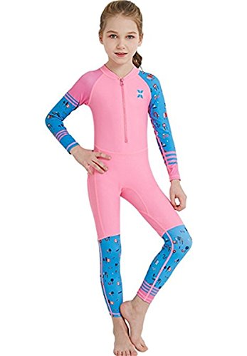 JELEUON Little Kids Girls One Piece Water Sports Sun Protection Rash Guard UPF
