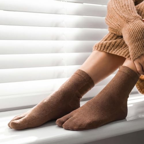 Image of Bencailor 6 Pairs Tabi Socks Elastic Split Two Toe Tabi Flip Flops Socks Ankle Cotton Sandal Matching for Men Women Unisex