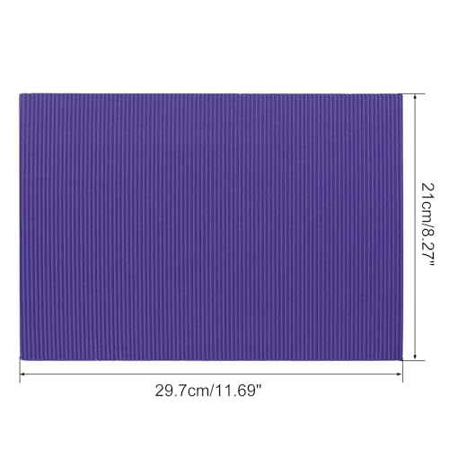 Image of uxcell 10pcs Corrugated Cardboard Paper Sheets,Dark Purple,11.69-inch x 8.27-inch,for Craft and DIY Projects
