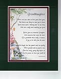 Gift Poem 13th 16th 18th 21st 30th Birthday Present For A Granddaughter #43,