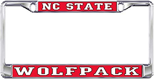 Dixie Dawgs North Carolina State Wolfpack Metal License Plate Frame for Front or Back of Car Officially Licensed