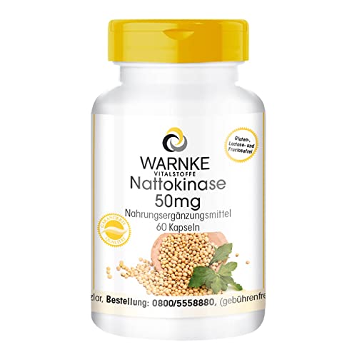 Nattokinase Kapseln 50mg - 2000 FU pro Tagesverzehr - 60 Kapseln Cover