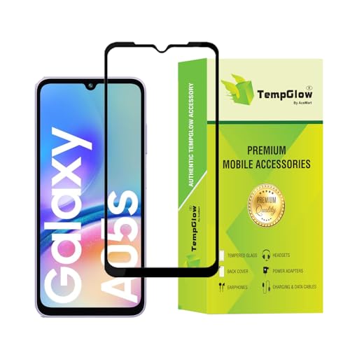 Image of Screen Protector for Samsung A05s 4G (Black) Tempered Glass Edge-to-Edge 6D Screen Guard With Installation Kit