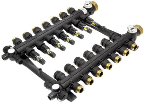 Uponor EP Heating Manifold Assembly with Flow Meter, 7-Loop (A2670701)