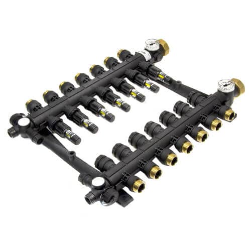 Uponor Gruppo collettore di riscaldamento EP con misuratore di portata, 7 anelli (A2670701)