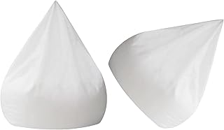 Bean Bag Cover, M-Size 80x90cm Fabric Replacement Cover, Lazy Sofa Liner for Adults & Kids, White/Grey, Living Room & Garden, No Filler