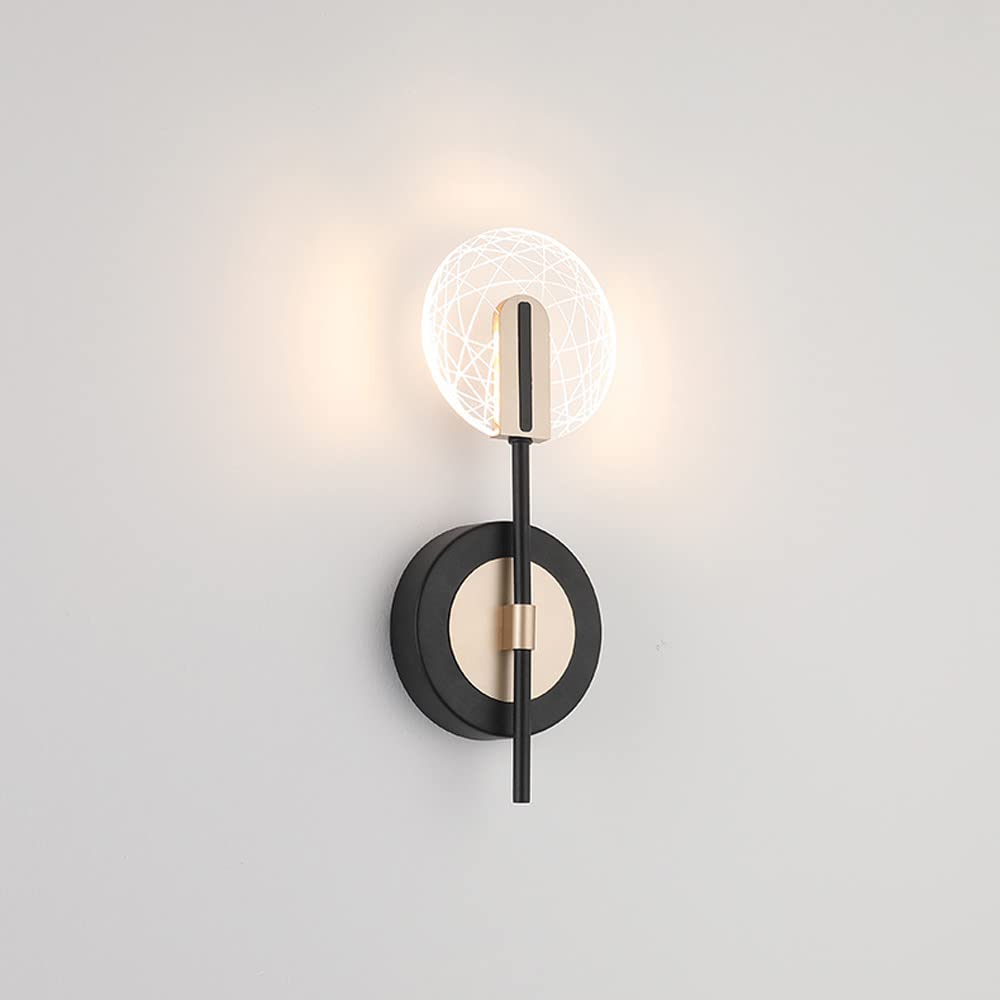 SXSCARKX Postmodern Wall Light Adjustable LED Sconce Lamp, Geometric Living Room Decor Lighting Fixture, Nordic Lamps for Bedroom Hallway Stair Wash Lights (Color : 6000k, Size 1-light