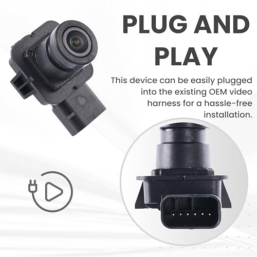 Image of Backup Camera for 2015-2017 Ford Expedition Rear Tailgate Parking View Cam | Fits OE FL1Z-19G490-A FL1Z-19G490-B FL1T-19G490-AD FL1Z19G490B FL1Z19G490A FL1T19G490AD, rear view reverse assist monitor