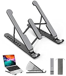 8 POSIZIONI ERGONOMICHE PER MIGLIOR VISIBILITA: Supporto laptop può essere regolato in 8 altezze. Questo design ergonomico consente di digitare e leggere comodamente a lungo, aiuta a correggere la postura e allevia il mal di schiena, la rigidità del ...