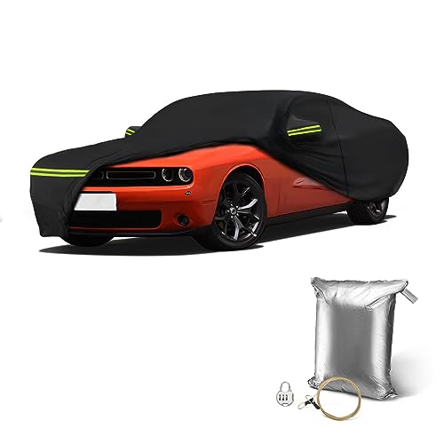 Image of Waterproof Car Cover for Dodge Challenger Ultra Light Easy to Install All-Weather Protection,with Zipper Door
