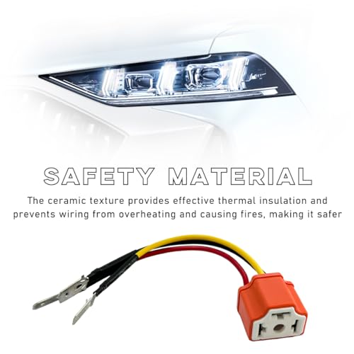 Povtii POVTII-1961CH 2Pcs Ceramic H4 9003 Hb2 Wiring Harness Headlight Socket thumb #3