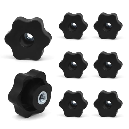 JJWNMLL 8PCS Clamping Screw Knob Star M8-outer Diameter 48 Thumb Bolts Thread Replacement Star Hand Knob Tightening