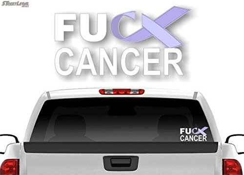 FU Cancer - Calcomanía de cinta morada para todos los cánceres, leiomiosarcoma pancreático testicular, vinilo para vehículos (cinta púrpura)