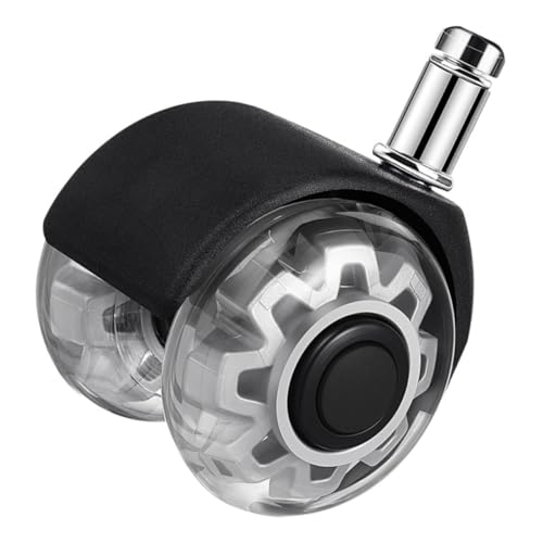 LOLIPPYY オフィスチェア用交換キャスター 静音設計 耐荷重プラスチック製 滑らか走行 取り付け簡単 チェア車輪交換用