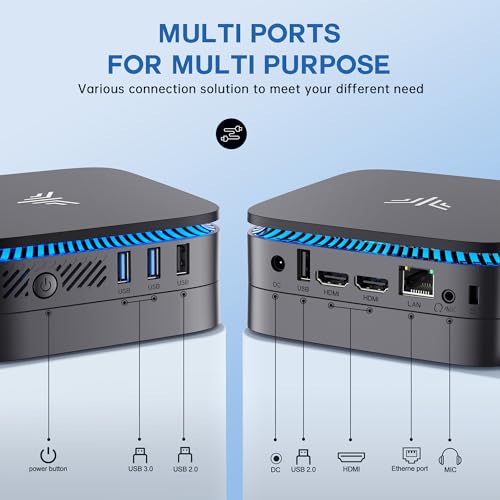 Kamrui AK1 PRO Plus Mini Pc, Desktop Computer 12Th N95(Up To 3.4Ghz) Mini Pc 16Gb Ram 512Gb Ssd, Micro Pc Computer, Mini Tower Pc Support 4K Hdmi, Desktop Pc With Dual Wifi, Bt4.2 For Business Home Office thumb #5