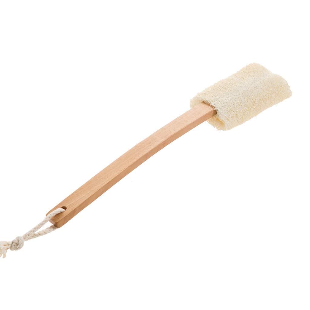 Spazzola da Bagno Luffa Spazzola da Bagno in Faio con Manico Lungo Spazzola da Bagno, Spazzola Posteriore Curva, Spazzola da Bagno Scrub per la Schiena, Spazzola da Bagno Convenienza
