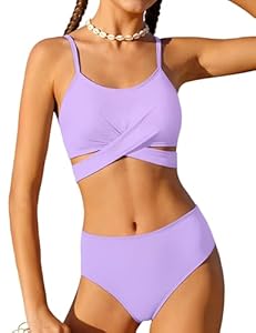 Agerway QZ14252 Mädchen-Bikini-Set Lavendel