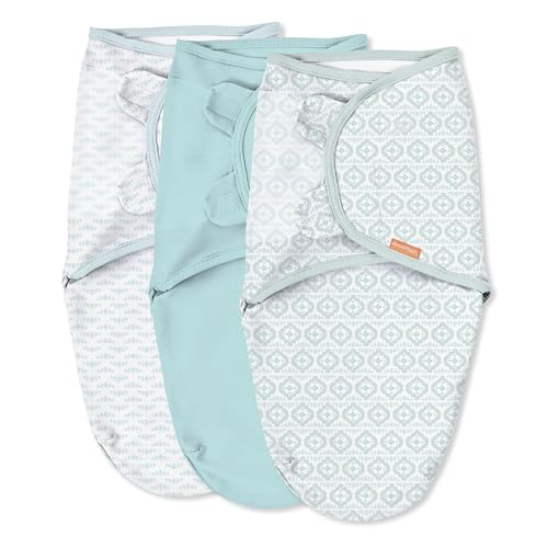 Image of SwaddleMe by Ingenuity Original Swaddle, Size Small /Medium, For Ages 0-3 Months, 7-14 Pounds, Up to 26 Inches Long, 3-Pack Baby Swaddle Blanket Wrap