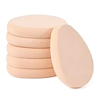 Clofiak 6 PCS Flat Makeup Sponges for Foundation, Beige Foundation Sponge, Beauty Blender Make Up Sponges, Cushion Foundation Puff for Natural and Easy Soft Long-lasting