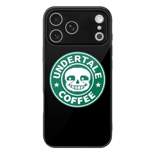 【iPhone17ProMax用ケース】アンダーテール コーヒー サンズ 強化ガラス TPUバンパー 携帯ケース あいふぉん17ProMaxケース 超軽量 黄変防止 傷つけ防止 人気 プリント Case