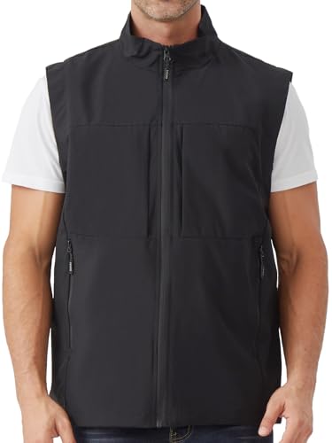 Image of Men's Lightweight Outerwear Vest Softshell Sleeveless Jacket