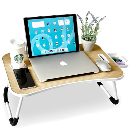 unycos - Vassoio per la Colazione e da Letto【60x40x26 cm】Tavolo Pieghevole con Leggio, Supporto...