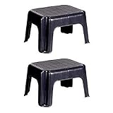Rubbermaid 1858957 Durable Plastic Household Small Sturdy Step Stool with 200 Pound Weight Capacity,...