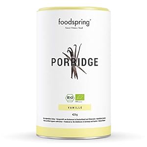 foodspring Protein Porridge, Vanille, 420 g, 100 % biologische soja-porridge, Minder toegevoegde suiker, meer authentieke smaak
