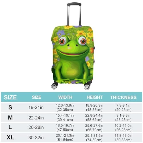 Frog Printed Luggage Cover Protector, Fits 18-32 Inch Luggage2